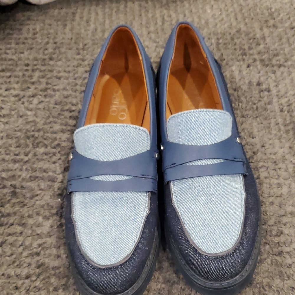 Blue Denim Loafers